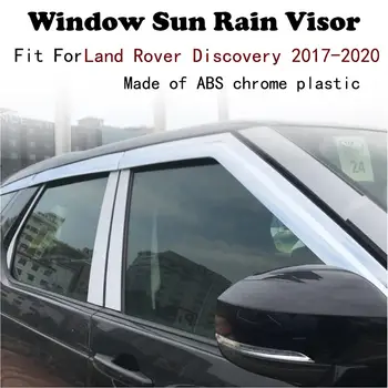 ABS plástico Cromado Janela de Ventilação da Viseira Tons Sol, Guarda Chuva de carro acessórios Para Land Rover Discovery 5 2017-2020