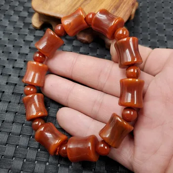 100% natural vermelho do sul ágata jade pulseira Handcarved jade perla o bracelete para mulheres, homens jade presente perla o bracelete pulseira