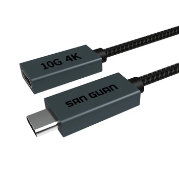 USB 3.1 Tipo C Conector do USBC Cabo Adaptador de 20V 10 GB USB-C Extensão para o Monitor do Notebook Samsung Macbook porta fêmea Tipo C